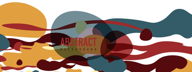 Trendy liquid style shapes abstract design, dynamic vector background for placards, brochures, posters, web landing pages, covers or banners