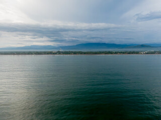 Beautiful Sunset with magic colors on the beach of Costa Rica