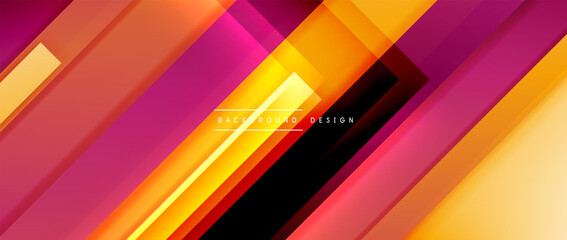 Dynamic lines on fluid color gradient. Trendy geometric abstract background for your text, logo or graphics