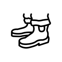 boot icon vector symbol template
