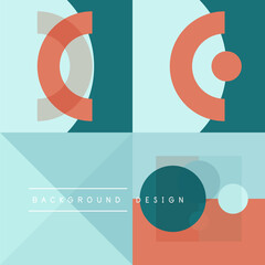 Neo memphis geometric pattern with circles, squares and lines. Pop art abstract background for covers, banners, flyers and posters and other templates