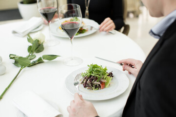 Romantic dinner in the restaurant