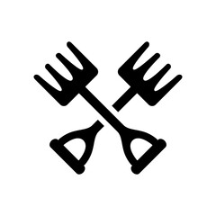 garden fork icon vector design trendy