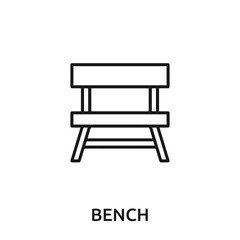 Bench icon vector. Park icon vector symbol illustration. Modern simple vector icon for your design. bench and park icon vector.	