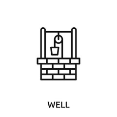 water well icon vector. water well sign symbol for modern design.