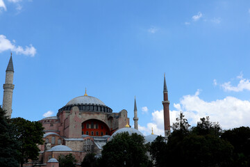 The Hagia Sofia Cathedral in Istanbul, Turkey, three days before it is reopened as a mosque.