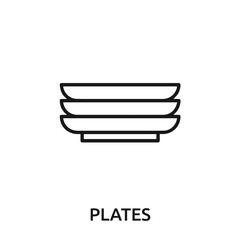 plates icon vector. plates sign symbol for modern design.
