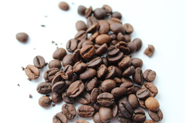 coffee beans on white background