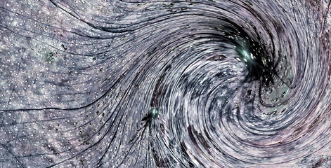 Abstract photography with wave effect, art digital, abstract, yin yang symbol,