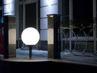 
Street lamp in the night city.Old fashioned street lamp.