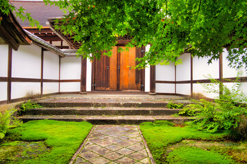 Fototapeta premium 京都、龍安寺境内の参道