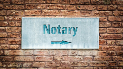 Fototapeta premium Street Sign to Notary