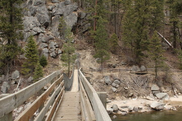 Suspension Bridge at Rock Creek Montana
