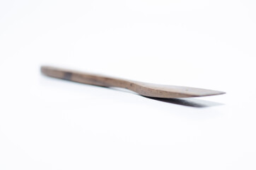 unique tradtional wooden stir on isolated white background