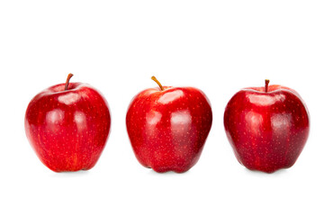 Red apple, isolated on white background.