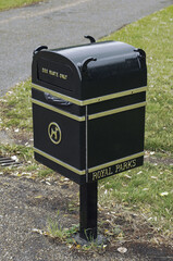 Dog waste box in the Royal Parks, London, UK