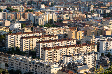 Fototapeta na wymiar Panoramic view of Nice on the Cote d'Azur