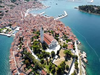 Rovinj Istrien Kroatien Drohnenaufnahme