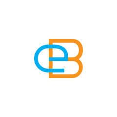 vector of letter eb simple colorful line design fit for template decoration
