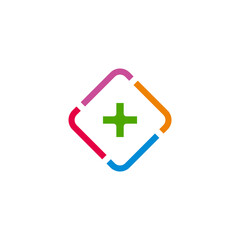 Fototapeta premium vector of medical treatment process symbol logo