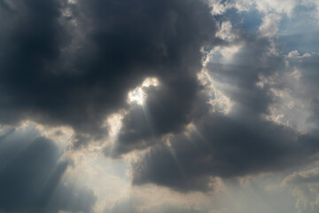 Fototapeta premium White cloud in the blue sky.