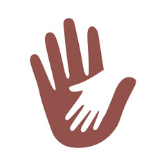 Obraz premium diversity hands human team flat style icon