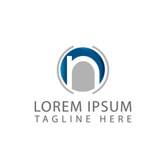 Fototapeta premium modern initial letter N logo concept icon design illustration