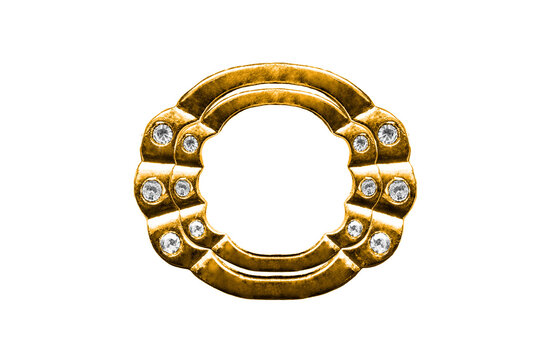 Gold Brooch Isolated