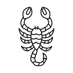 scorpio zodiac sign line style icon