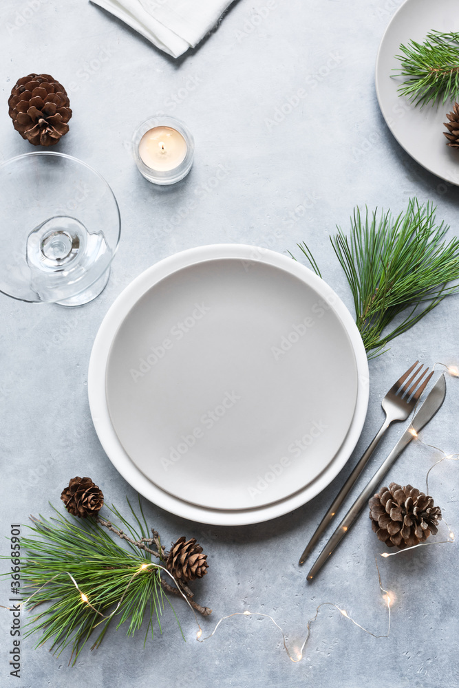 Wall mural christmas table setting