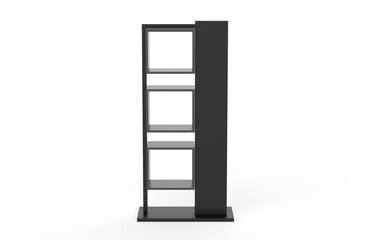 Display stand, retail display stand for product , display stands isolated on white background. 3d illustration