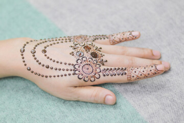 Bridal mehndi- henna tattoo on women hands. mehndi is a traditional indian decorative art. ( mehndi...