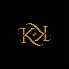 luxury and elegant design initial letter KK
