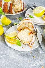 Homemade lemon bundt cake