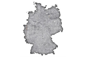 Karte von Deutschland auf verwittertem Beton