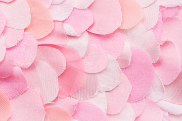 Obraz premium Flat lay light pink textile petals pattern