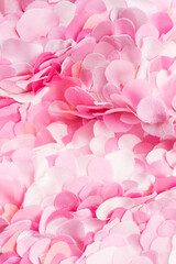 Pink textile petals background