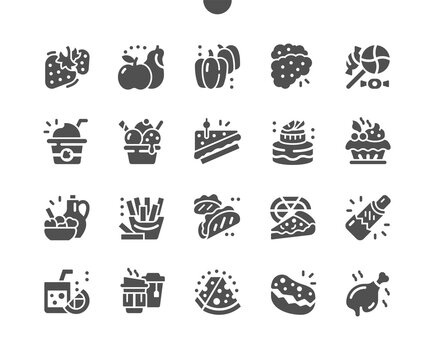 Food 2 Well-crafted Pixel Perfect Vector Solid Icons 30 2x Grid for Web Graphics and Apps. Simple Minimal Pictogram