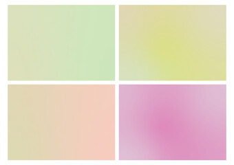 Fototapeta premium 淡いグラデーション背景セット