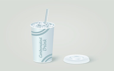 Vector Carbonated Cold Drink icon. Illustration.