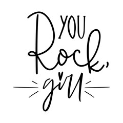 Cute hand drawn lettering modern calligraphy composition.