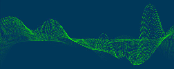 Abstract blue green pattern point background poster with dynamic triangle. technology Particle Mist network Cyber security Vector illustration.