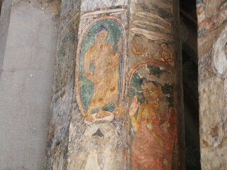Ajanta Caves paintings, Ajanta Caves, Jalgaon, Maharashtra, Western India, India