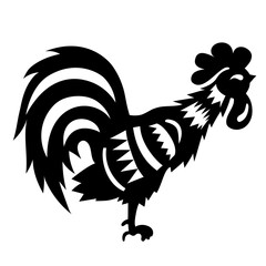 Decorative picture rooster