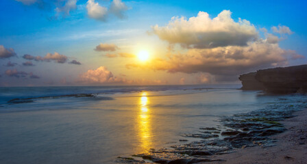 Obraz premium Sunset At Gebanshah Beach, Mangrol - Gujarat