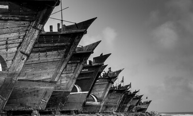 Mangrol Port, Gujarat. Boat Shed