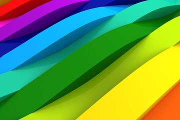 Obraz premium 3D colorful curve background
