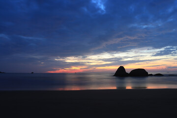 Fototapeta na wymiar Beautiful sunset at Agonda Beach - Goa 