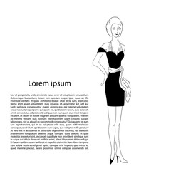 Woman in designer clothes