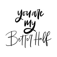 Cute hand drawn lettering modern calligraphy composition.